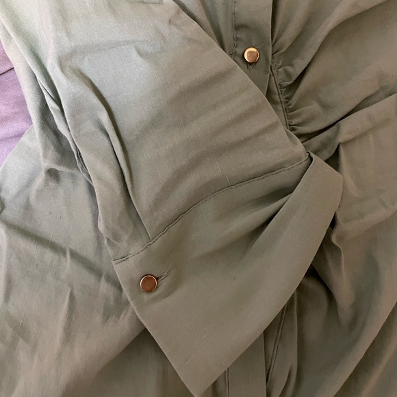 Zara ruched green dress - Picture 7 of 7